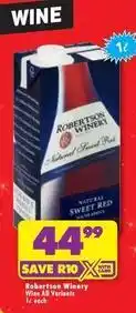 Shoprite Liquor Robertson winery - natural sweet red offer