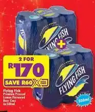 Shoprite Liquor Flying fish - premium pressed lemon flavoured beer cans offer