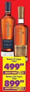 Shoprite Liquor Honor - vs cognac 750ml offer
