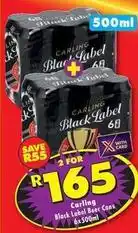 Shoprite Liquor Carling - black label beer cans offer