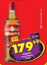 Shoprite Liquor Klipdrift - export brandy 750ml offer