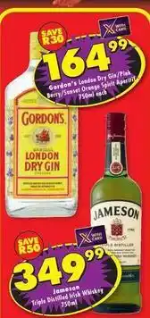 Shoprite Liquor Gordon's - london dry gin / pink berry / sunset orange spirit aperitif offer