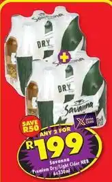 Shoprite Liquor Savanna - premium dry/light cider nrb offer