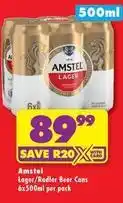 Shoprite Liquor Amstel - lager/radler beer cans offer