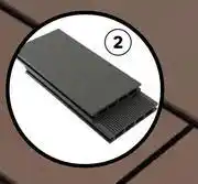Leroy Merlin Naterial Deckboard 240 x 14.5 x 2.1cm Dark Grey 81503416 offer