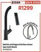 Leroy Merlin Delinia Michigan Kitchen Mixer Tap Matt Black 81498034 offer