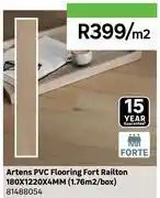 Leroy Merlin Artens PVC Flooring Fort Railton 180 x 1220 x 4mm (1.76Sqm/Box) 81488054-Per Sqm offer