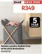 Leroy Merlin Sensea Laundry Basket (Grey) W78c X D45.9cm X H5cm 81469330 offer