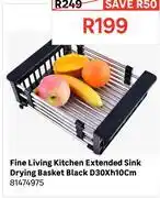Leroy Merlin Fine Living Kitchen Extended Sink Drying Basket Black D30 x h10cm 81474975 offer
