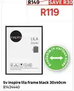 Leroy Merlin Sv Inspire Lila Frame Black 30 x 40cm 81434440 offer