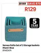Leroy Merlin Sensea Paille Set Of 3 Storage Baskets (Miami-Blue) 81463474 offer