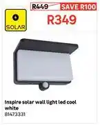Leroy Merlin Inspire Solar Wall Light LED Cool White 81473331 offer