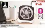 Leroy Merlin Equation Mini Fan USB 10cm Black 81480870 offer