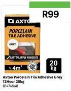 Leroy Merlin Axton Porcelain Tile Adhesive Grey 12 Hour 81474548-20Kg offer