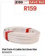Leroy Merlin Flat Twin E Cable 3x1.5mm 10m 81414079 offer