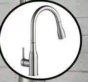 Leroy Merlin Delinia Fanny Pullout Kitchen Mixer Tap Brushed Nickel H42.3cm Spout Reach 25cm 81479463 offer