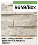 Leroy Merlin Wall Cladding Earth Mix Quartzite 150 x 600mm (0.72Sqm/Box) 81488907-Per Box offer