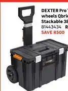 Leroy Merlin Dexter Pro Toolbox On Wheels Qbrick System 2 Stackable 81443434-38Ltr offer