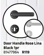 Leroy Merlin Door Handle Rose Lina Black 1PR 81477964 offer