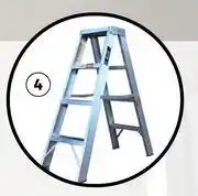Leroy Merlin Rise 4 Step Double Sided Aluminium Ladder 120cm (150Kg) 81491102 offer