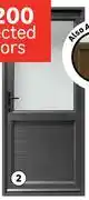 Leroy Merlin Ibuild Aluminium Door Kick Plate 890 x 2090 Charcoal Obscure Right Opening 81449858 offer