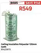 Leroy Merlin Isotherm Ceiling Insulation (Polyester) 135mm 81423873 offer