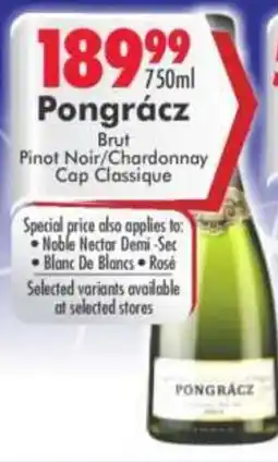 Prestons Pongrácz Brut Pinot Noir/ Chardonnay Cap Classique offer