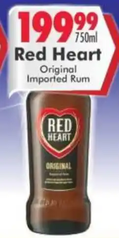 Prestons Red Heart Original Imported Rum offer