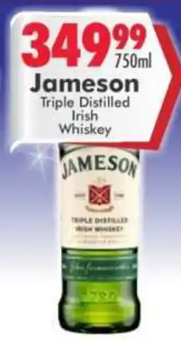 Prestons Jameson Triple Distilled Irish Whiskey offer