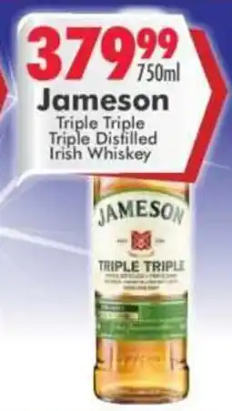 Prestons Jameson Triple Triple Distilled Irish Whiskey offer