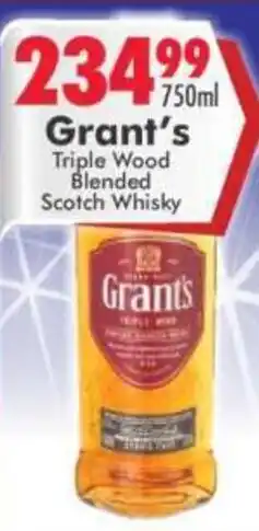 Prestons Grant's Triple Wood Blended Scotch Whisky offer