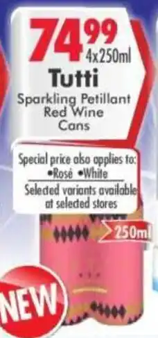 Prestons Tutti Sparkling Petillant Red Wine Cans offer
