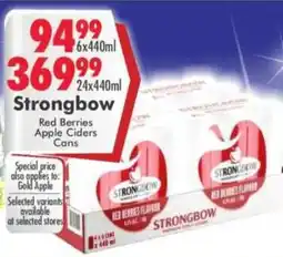 Prestons Strongbow Red Berries Apple Ciders Cans offer
