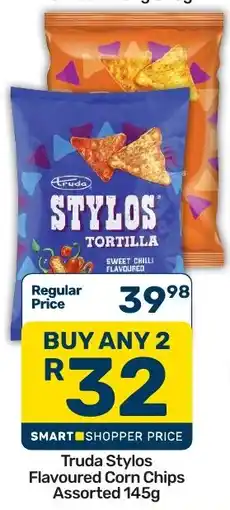 Pick n Pay Truda Stylos Flavoured Corn Chips Assorted offer