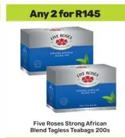 Game Five Roses Strong African Blend Tagless Teabags 200s offer