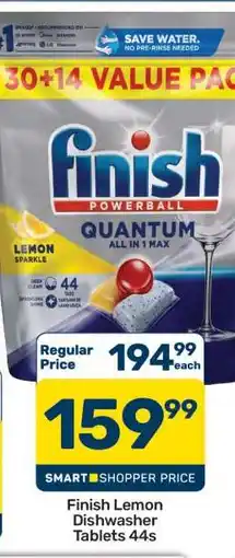 Pick n Pay Hypermarket Finish Lemon Dishwasher Tablets 44s offer