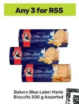 Game Bakers Blue Label Marie Biscuits 200 g Assorted offer