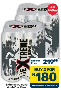 Pick n Pay Hypermarket Extreme Guarana 4 x 440ml Cans offer