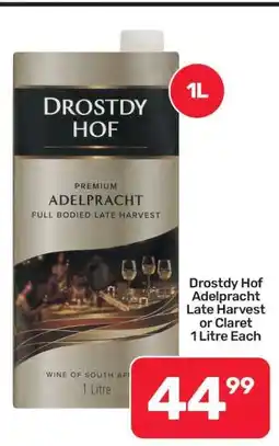 Pick n Pay Hypermarket Drostdy Hof Adelpracth Late Harvest or Claret offer