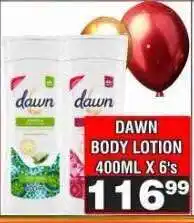 Advance Cash n Carry DAWN BODY LOTION 400ML X 6's offer