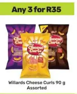 Game Willards Cheese Curls 90 g Assorted offer