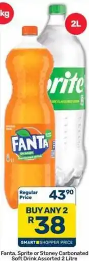 Pick n Pay Hypermarket Fanta, Sprite or Stoney Carbonated Soft Drink Assorted offer