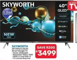 Pick n Pay Hypermarket SKYWORTH 40"(101cm) QLED Smart Google TV offer