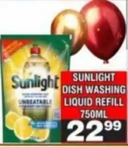 Advance Cash n Carry Sunlight Dish Washing Liquid Refill offer