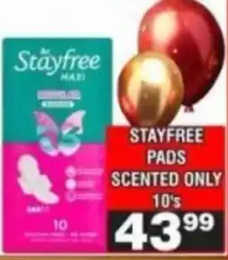 Advance Cash n Carry Stayfree Pads Scented Only offer