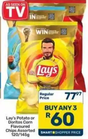 Lay's Potato or Doritos Corn Flavoured Chips Assorted