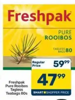 Pick n Pay Hypermarket Freshpak Pure Rooibos Tagless Teabags offer