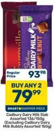 Pick n Pay Hypermarket Cadbury Dairy Milk Slab Assorted offer