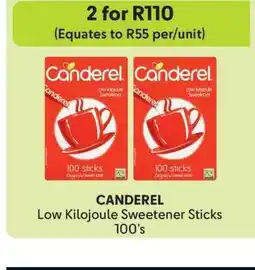 Makro CANDEREL Low Kilojoule Sweetener Sticks 100’s offer