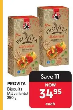 Makro PROVITA Biscuits (All variants) 250 g offer
